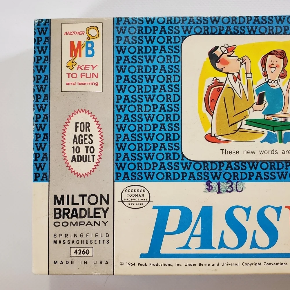 Password Game 1964 Vintage Board Game Classic Family Collectible